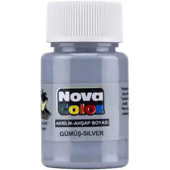 NOVA COLOR AKRİLİK BOYA GÜMÜŞ NC-235
