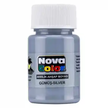 NOVA COLOR AKRİLİK BOYA GÜMÜŞ ŞİŞE NC-235 (ADET)