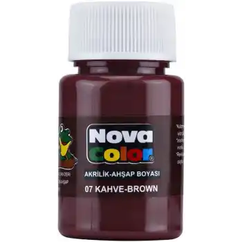 NOVA COLOR AKRİLİK BOYA KAHVE ŞİŞE NC-175