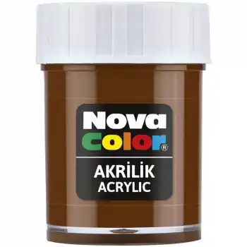 NOVA COLOR AKRİLİK BOYA KAHVE ŞİŞE NC-175 (ADET)