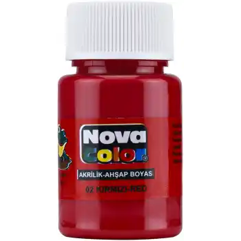 NOVA COLOR AKRİLİK BOYA KIRMIZI ŞİŞE NC-170