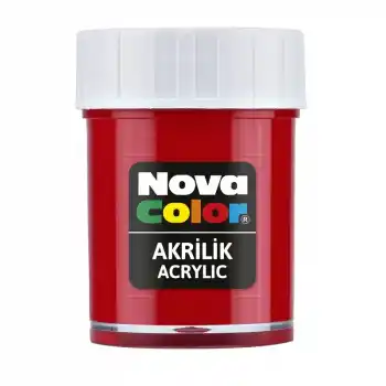 NOVA COLOR AKRİLİK BOYA KIRMIZI ŞİŞE NC-170
