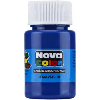 NOVA COLOR AKRİLİK BOYA MAVİ  ŞİŞE NC-171
