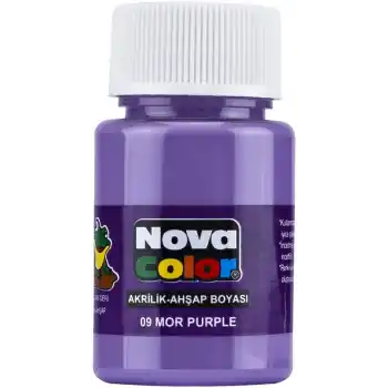 NOVA COLOR AKRİLİK BOYA MOR ŞİŞE NC-177