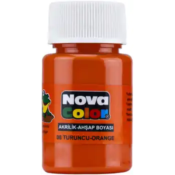 NOVA COLOR AKRİLİK BOYA TURUNCU ŞİŞE NC-176
