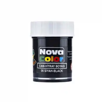 NOVA COLOR CAM BOYASI SİYAH SU BAZLI NC-154