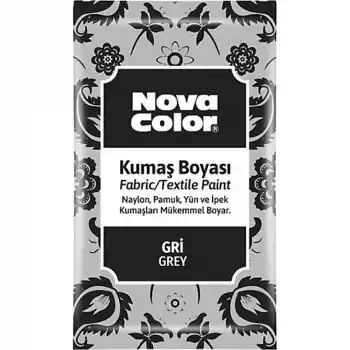 NOVA COLOR TOZ KUMAŞ BOYASI GRİ 12 GR NC-908