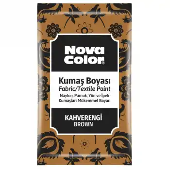NOVA COLOR TOZ KUMAŞ BOYASI KAHVE 12 GR NC-905