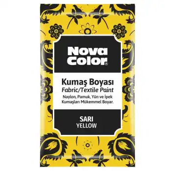 NOVA COLOR TOZ KUMAŞ BOYASI SARI 12 GR NC-900