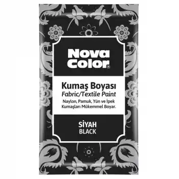 NOVA COLOR TOZ KUMAŞ BOYASI SİYAH 12 GR NC-904