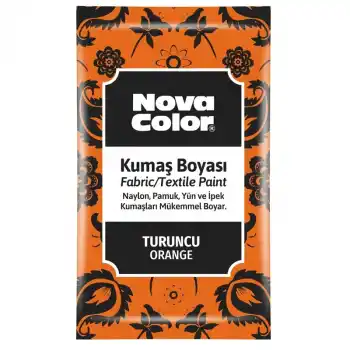 NOVA COLOR TOZ KUMAŞ BOYASI TURUNCU 12 GR NC-906
