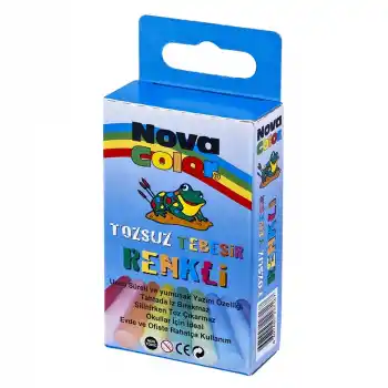 NOVA COLOR TOZSUZ TEBEŞİR 10 LU RENKLİ NC-4111