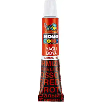 NOVA COLOR YAĞLI TÜP KIRMIZI NC-128
