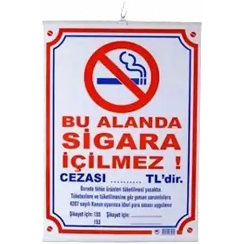 ODAK 35X50 SİGARA İÇİLMEZ LEVHASI ÇITALI