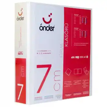 ÖNDER 7 CM 4 HALKALI BEYAZ KLASÖR 2017-5