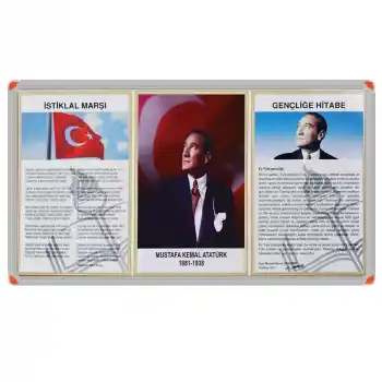 PANDA MİLLİ LEVHA 3LÜ 50X90 ALÜMİNYUM ÇERÇ.PAN419