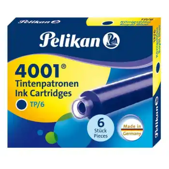 PELİKAN DOLMA KALEM TÜPÜ 6 LI MAVİ 4001-301176