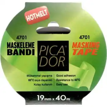 Picador 19x40 Mt Hotmelt Maskeleme Bandı Kp004