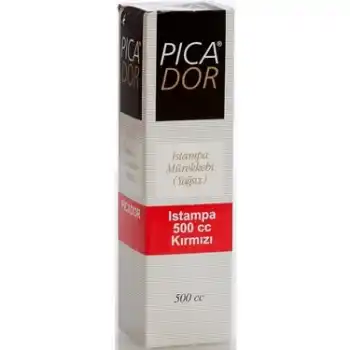 PİCADOR ISTAMPA MÜREKKEBİ KIRMIZI 50CC