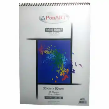 PONART 35X50 KOLEJ BLOK RESİM DEFTERİ 28 YP