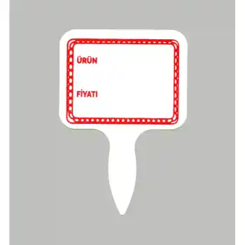 PVC Tatlıcı Baharat Kuruyemişci Mini Fiyat Etiketi 20 li Pk