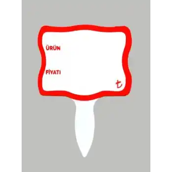 PVC Yaz-Sil Tatlıcı Baharat Kuruyemişci Fiyat Etiketi 20 li Pk