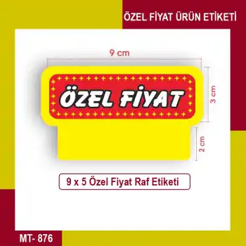 Raf Önü Özel Fiyat Etiketi Karton 50 Adet