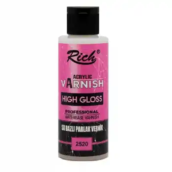 RICH 2520 HIGH GLOSS SU BAZLI VERNİK PARLAK 01676 120 CC