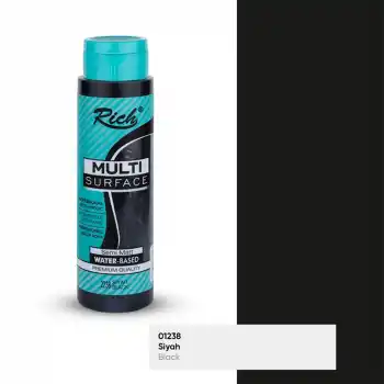 RICH 500- 2238 MULTİ AKRİLİK BOYA 01238 SİYAH 500 CC