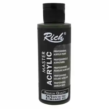 RICH AKRİLİK BOYA 212 KOYU YAĞ YEŞİLİ 120 CC