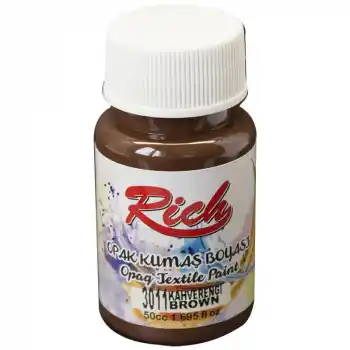 RICH AKRİLİK KUMAŞ BOYASI 03472 KAHVERENGİ 50 CC.