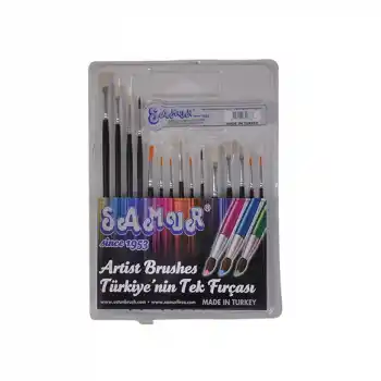 Samur Sulu-yağlı-akrilik Boya Fırçası 15 Li Set