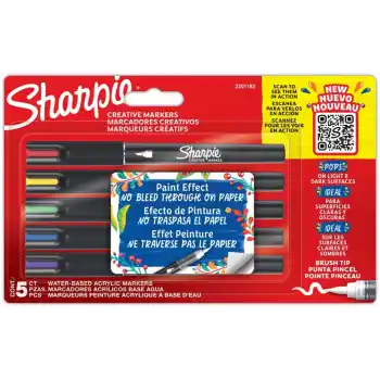 Sharpıe Akrilik Markör Fırça Uç 5 Li Blister 2201182