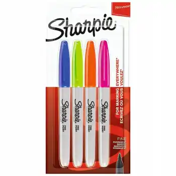 Sharpıe Fıne Permanent Marker 4 Lü Canlı Renkler 2065403