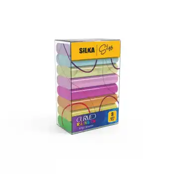 Silka Curved Raınbow Neon Silgi 8 Li Sg.51