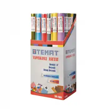 Temat 45 Cm X 2 Mt Renkli Yapışkanlı Asetat 92365