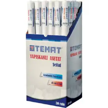Temat 45x10 Mt Yapışkanlı Asetat Rulo 11593
