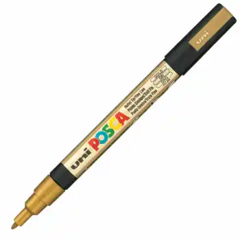 Uni-ball Pc-3m Posca Su Bazlı Marker Altın 0.9