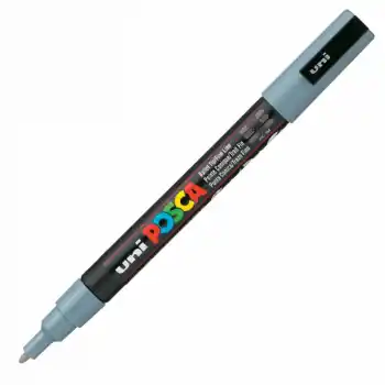 Uni-ball Pc-3m Posca Su Bazlı Marker Gri 0.9