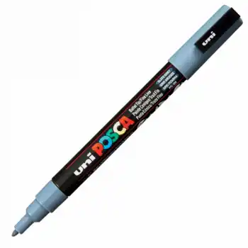 Uni-ball Pc-3m Posca Su Bazlı Marker Kurş.gri 0.9