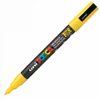 Uni-ball Pc-3m Posca Su Bazlı Marker Sarı 0.9