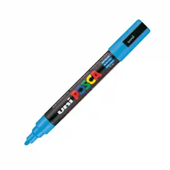 Uni-ball Pc-5m-posca Su Bazlı Marker Gök Mavi 1.8