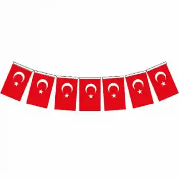 Vatan İpli Minik Boy Türk Bayrak 40 Lı Vt805