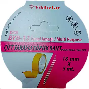 Yıldızlar 18x5 Çift Taraflı Köpük Bant Byb-13