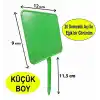 Açılı Saplamalı Plastik Etiket Küçük Boy 10 adet Yeşil
