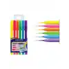 PENSAN 6 RENK NEON KESİK UÇ KEÇELİ KALEM 99095