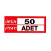 PVC Yaz-Sil Raf Profil İçi Fiyat Etiketi 50li Pk. 3,8x10cm