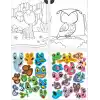 LINO LS-701 FUNNY FACES STİCKERLI BOYAMA KİTABI HAYVANLAR