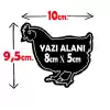 Ayaklı Etiket Tutucu ve PVC Yaz-Sil Tavuk Figürlü Fiyat Etiketi 10 lu Set