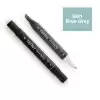 DEL REY TWIN MARKER BG1 BLUE GREY ÇİFT UÇLU GRAFİK KALEMİ MN-DRBG1